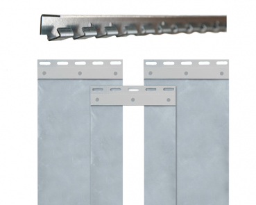 PVC Streifenvorhang Lamellenvorhang - 200 x 2mm - B 1,00 x H 1,50m