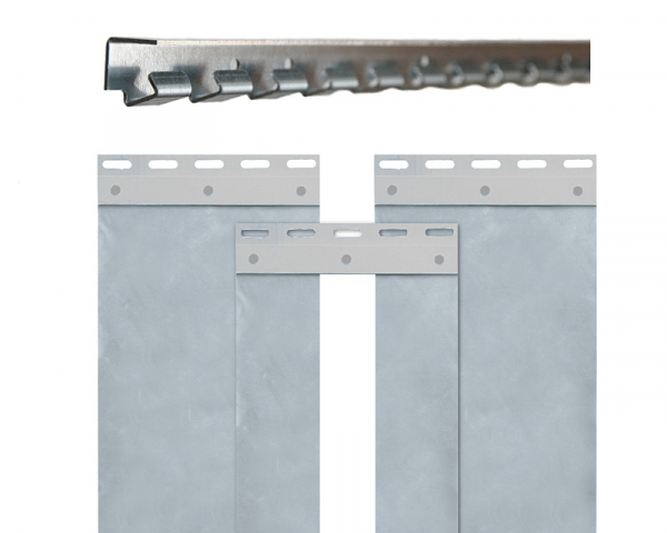 Streifenvorhang Weich PVC Breite/Höhe 1,25 m x 2,25 m       300 x3 mm blautr. 