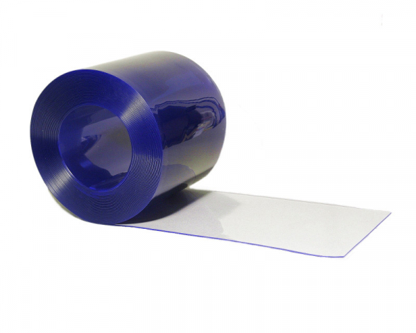 25m300x3mm PVC Rolle Streifen Lamellen Vorhang BLAU-transparent Streifenvorhang 